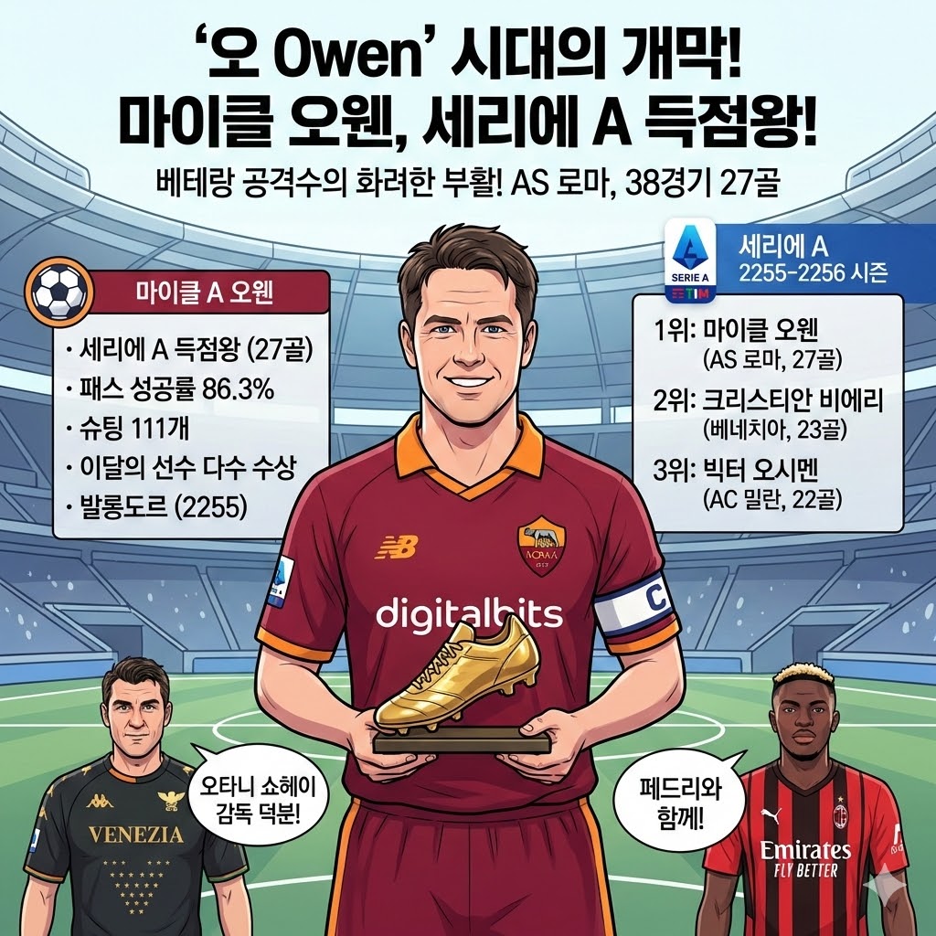 마이클 오웬 세리에A 득점왕 등극오웬 27골 맹활약 득